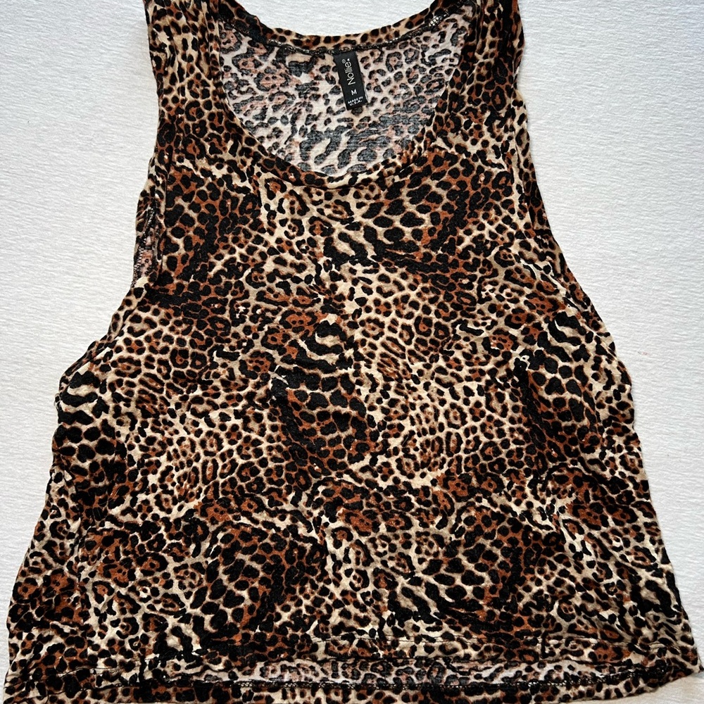 Y2K Leopard Print Sleeveless Top
